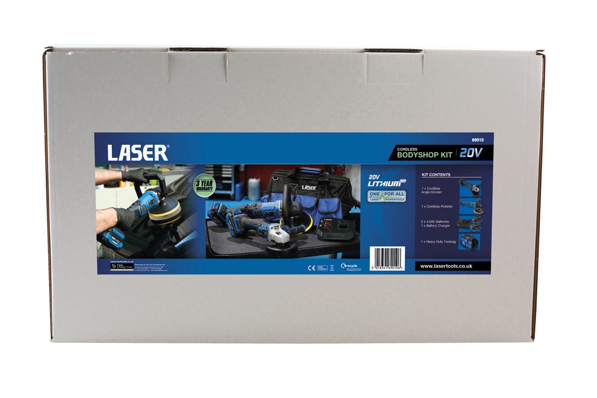 Laser Cordless Tools 20V Bodyshop Kit - (Laser 69010)