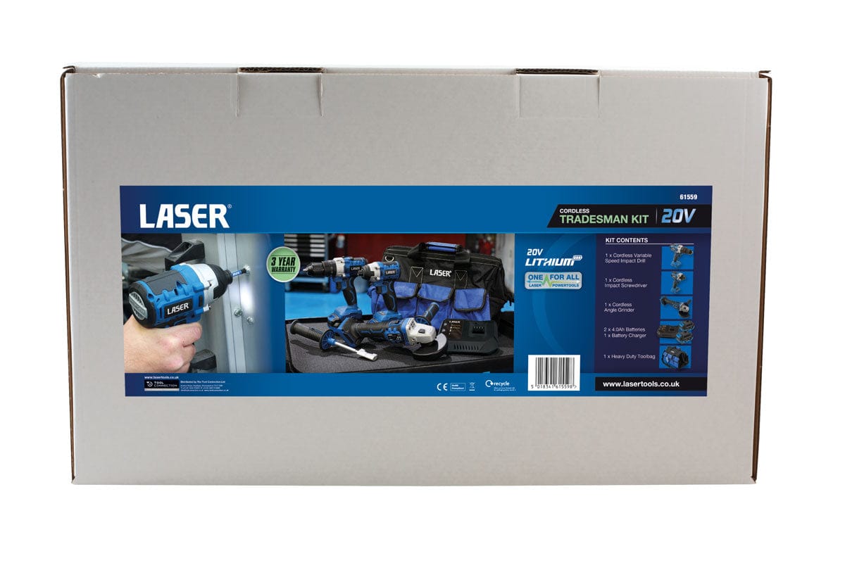 Laser Cordless Tools 20V Tradesman Kit (Euro) - (Laser 61559)