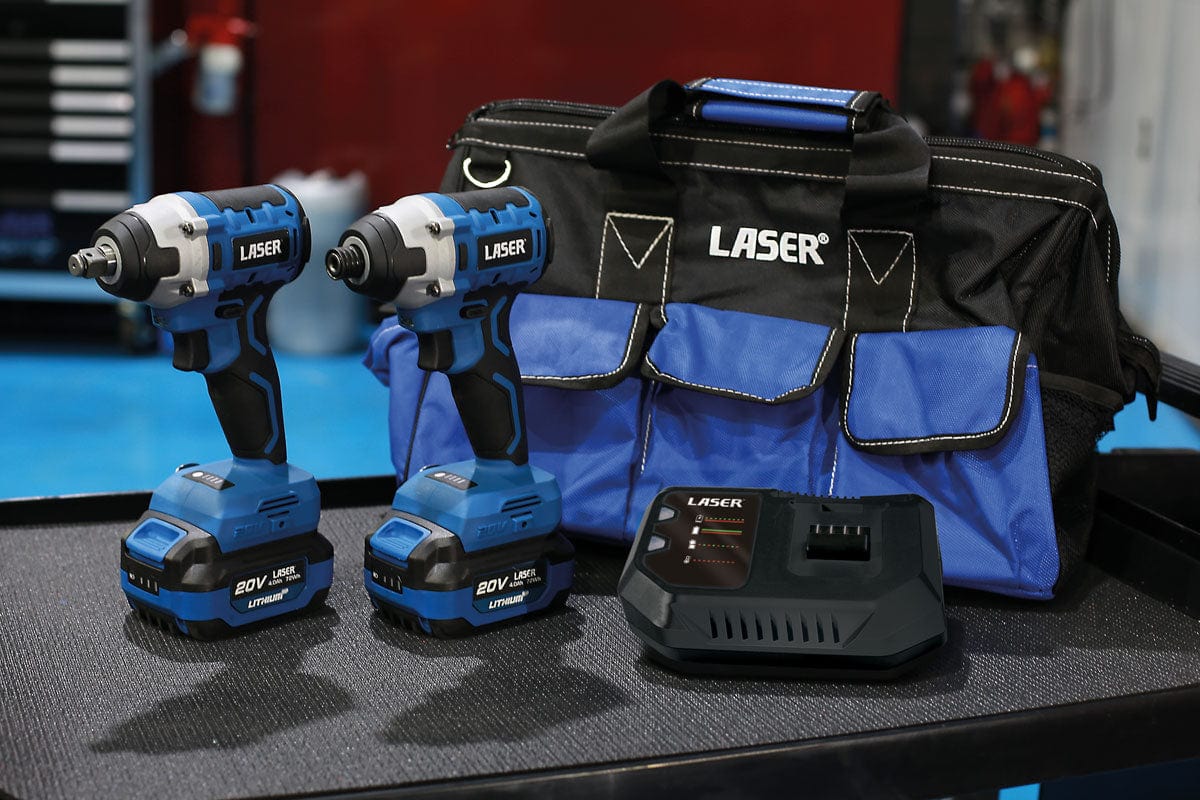 Laser Cordless Tools 20V Workshop Kit (Euro) - (Laser 61557)