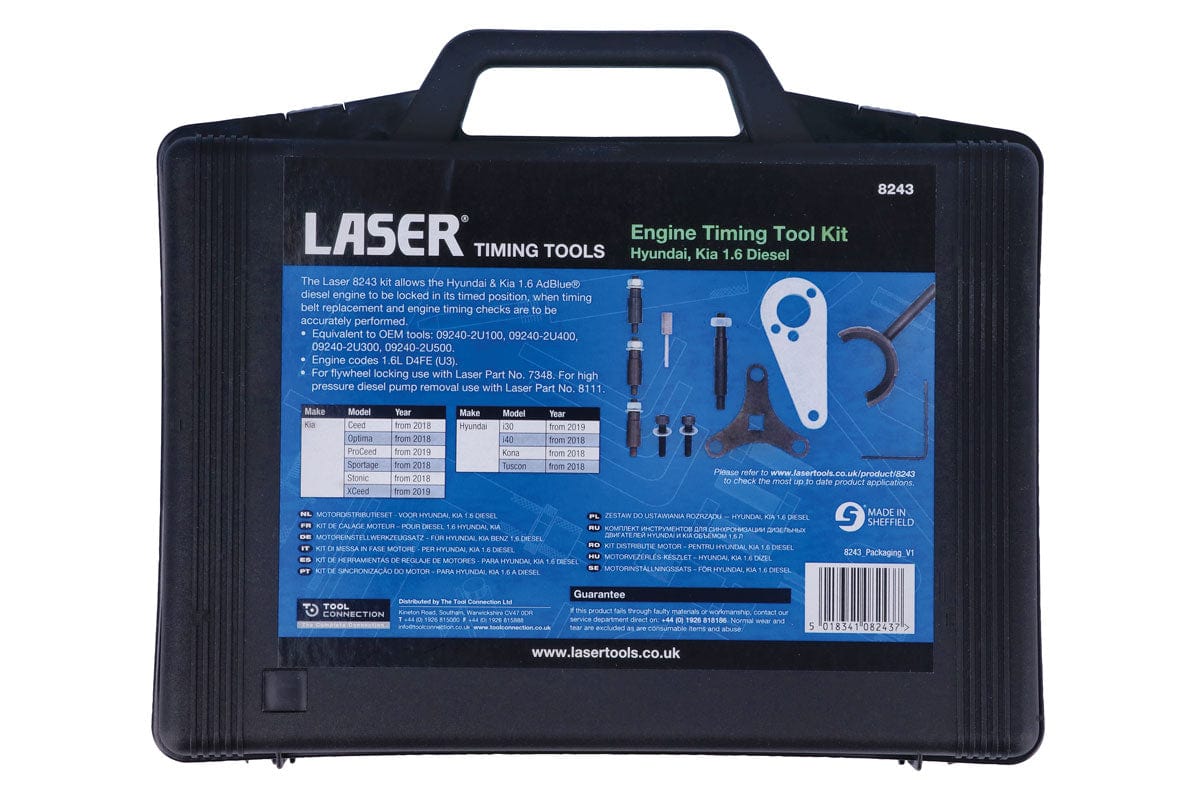 Laser Engine Timing Kit - for Hyundai, Kia 1.6 Diesel - (Laser 8243)