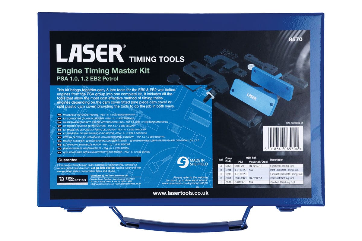 Laser Engine Timing Master Kit – for PSA 1.0, 1.2 EB2 Petrol - (Laser 8570)