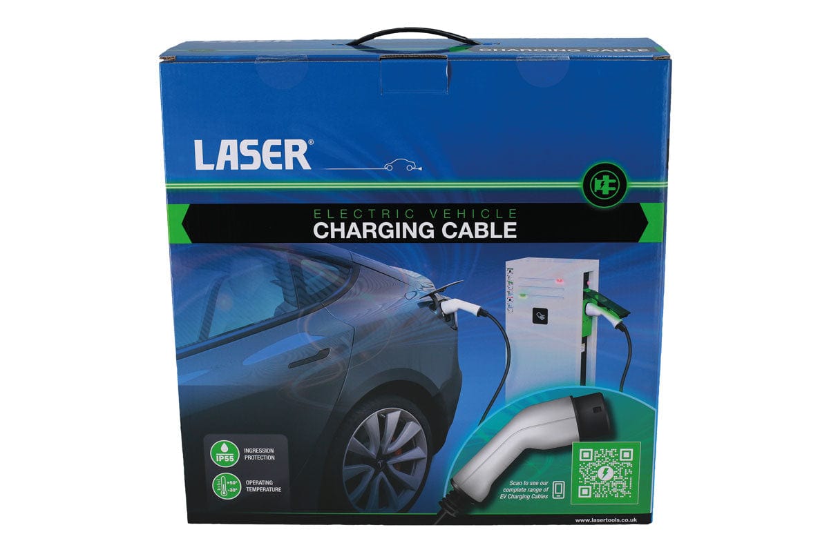 Laser EV Charging Cable - Type 1 Female to Type 2 Male 32A Single Phase - (Laser 8626)