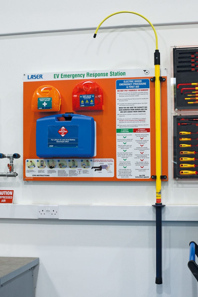 Laser EV Emergency Response Station c/w, Electric Burns Kit, First Aid Kit, Battery Spill Response Kit - (Laser 8969)