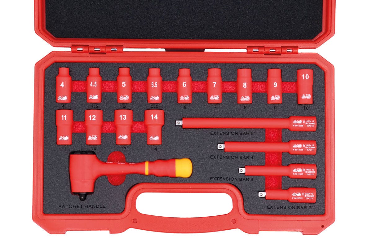 Laser Insulated Socket Set 1/4"D 18pc - (Laser 6145)