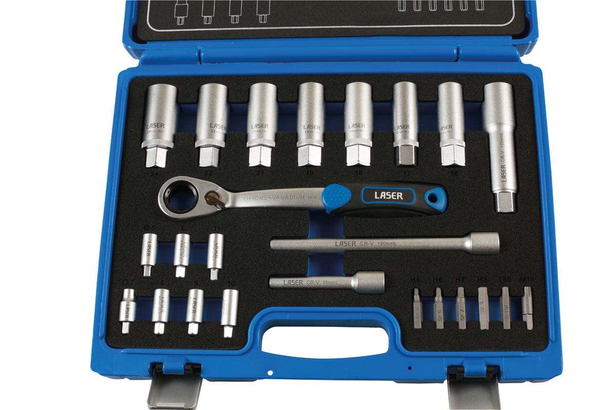 Laser Shock Absorber & MacPherson Strut Tool Kit 24pc - (Laser 7673)