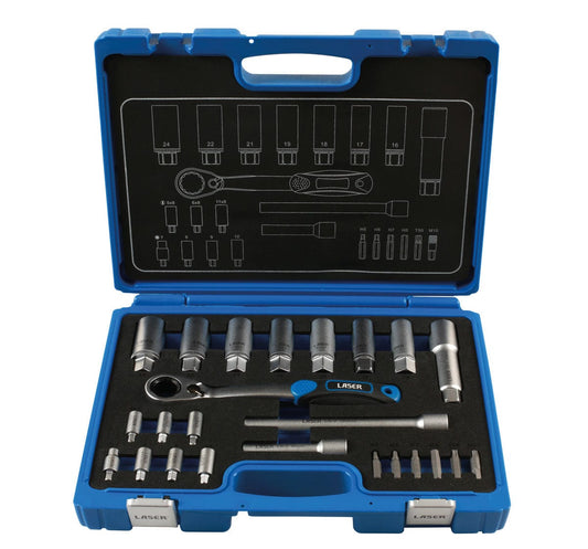 Laser Shock Absorber & MacPherson Strut Tool Kit 24pc - (Laser 7673)