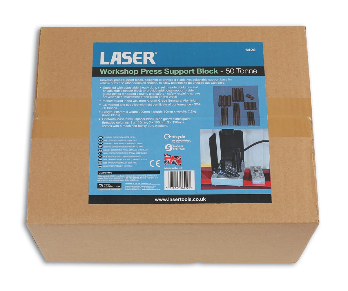 Laser Workshop Press Support Block - 50 Tonne - (Laser 6422)