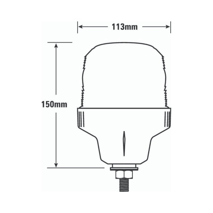 MH Spares LED Light Beacon 12V / 24V - Amber - R65