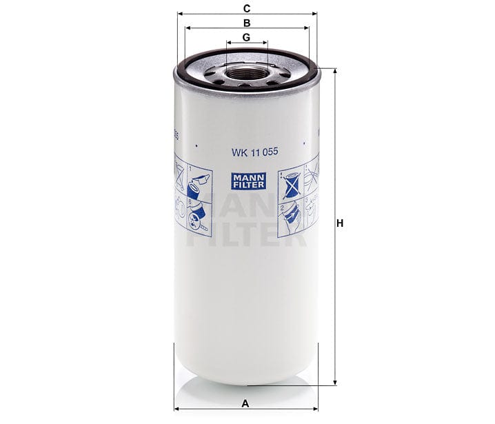 MH Spares Mann WK11055 - Fuel Filter