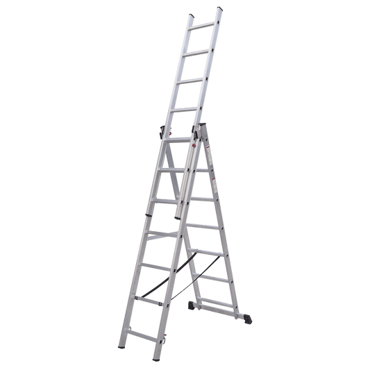 Sealey Aluminium Extension Combination Ladder 3x7 EN 131