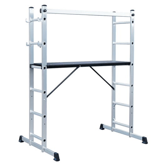 Sealey Aluminium Scaffold Ladder 4-Way EN 131