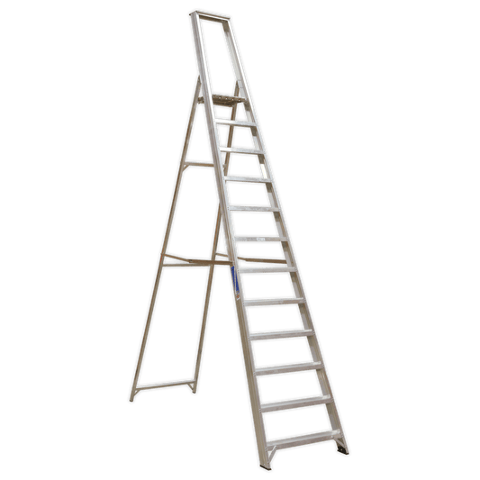 Sealey Aluminium Step Ladder 12-Tread Industrial BS 2037/1