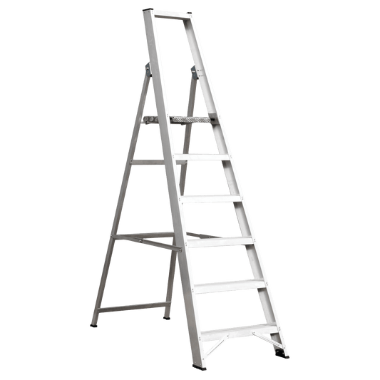 Sealey Aluminium Step Ladder 6-Tread Industrial BS EN 131