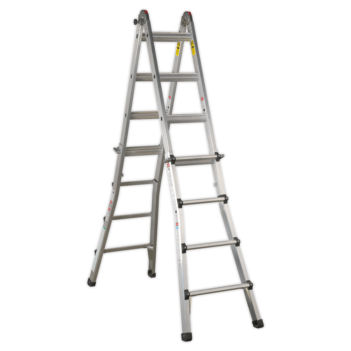 Sealey Aluminium Telescopic Ladder 4-Way EN 131 Adjustable Height