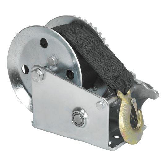 Sealey Geared Hand Winch 540kg Capacity with Webbing Strap