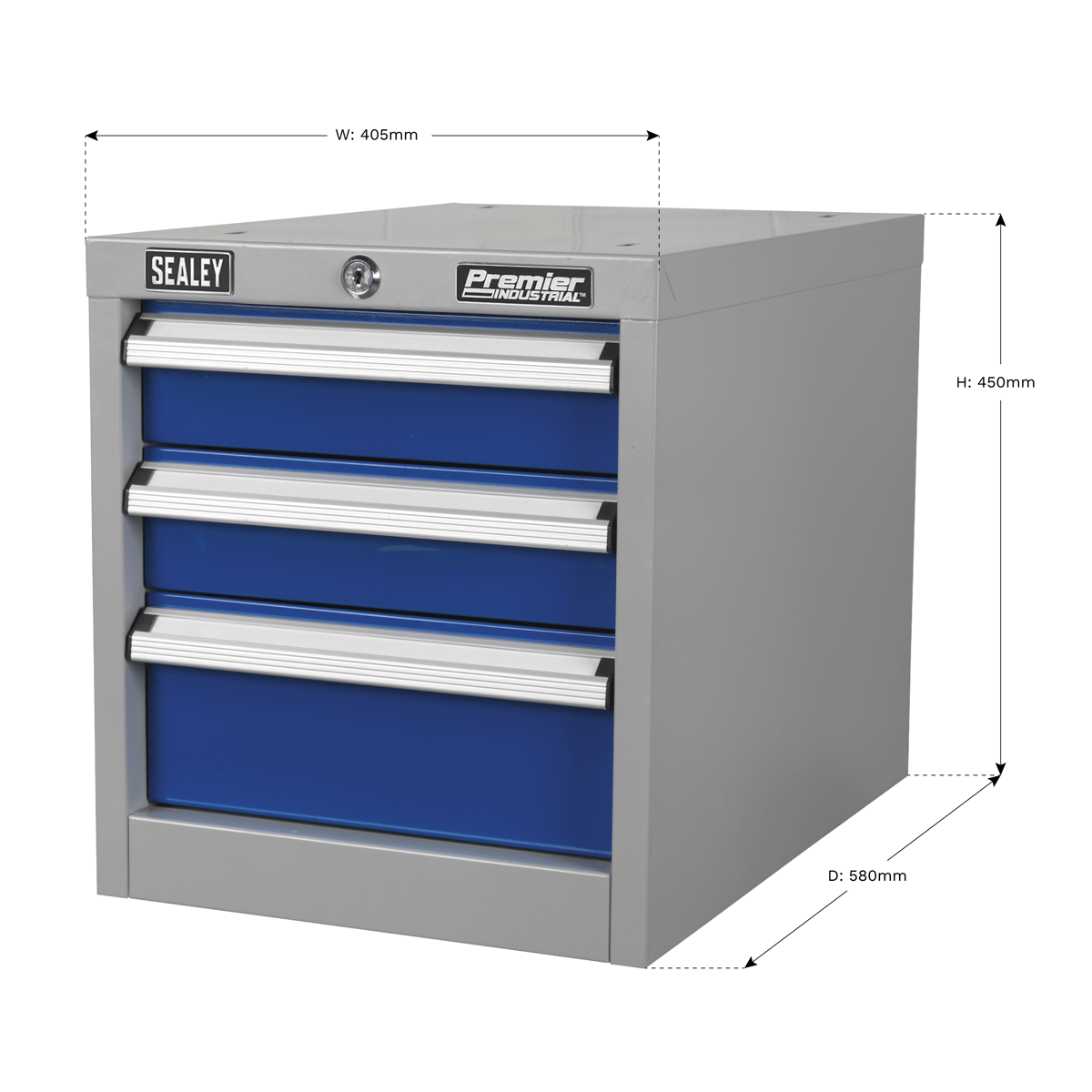 Sealey Industrial Triple Drawer Unit for API Series Workbenches