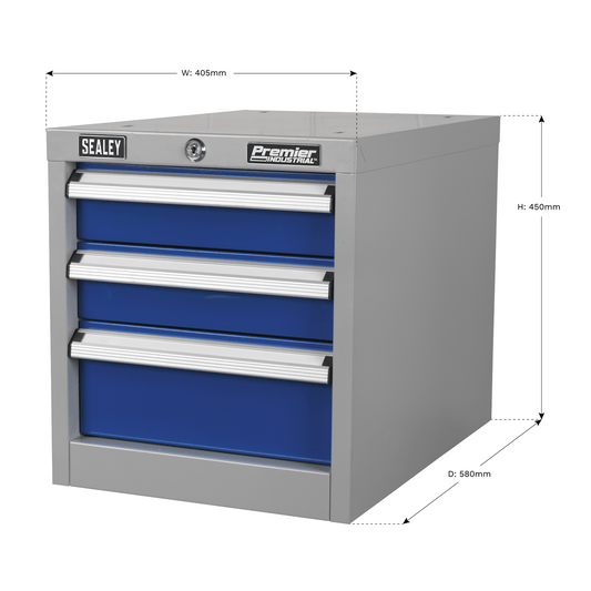 Sealey Industrial Triple Drawer Unit for API Series Workbenches