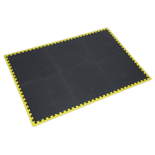 Sealey Interlocking EVA Foam Workshop Mat Set 1240 x 1825mm with Hi-Vis Edges