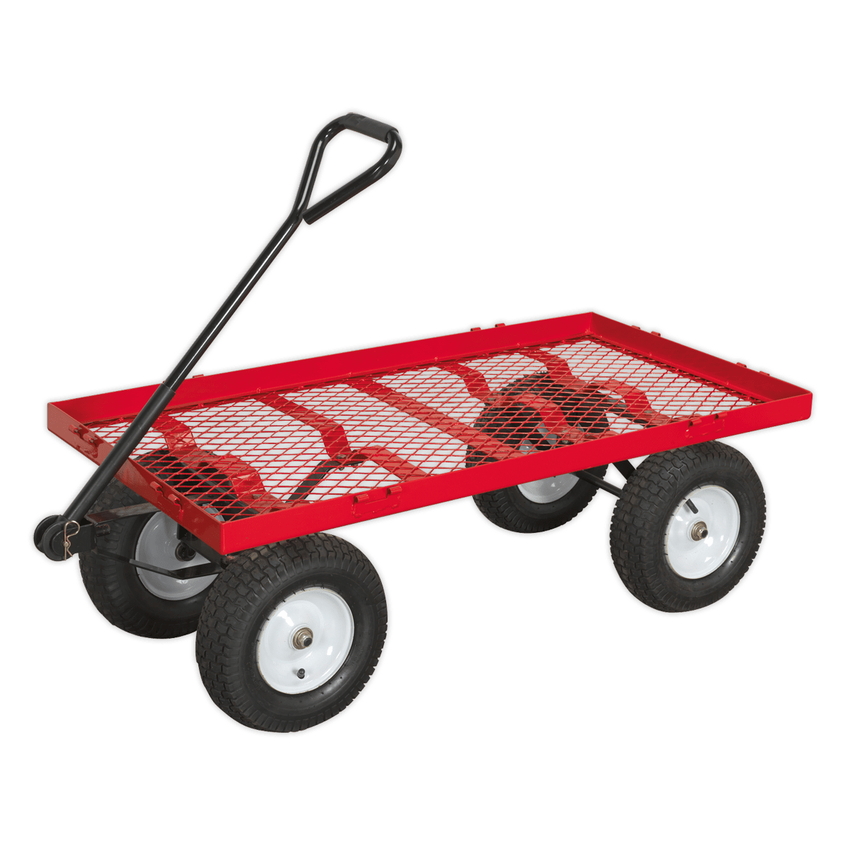 Sealey Platform Truck with Sides Pneumatic Tyres 450kg Capacity