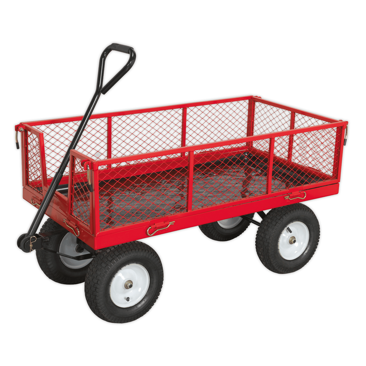 Sealey Platform Truck with Sides Pneumatic Tyres 450kg Capacity