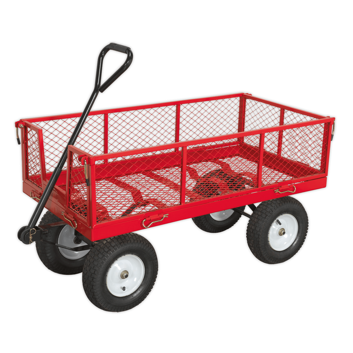 Sealey Platform Truck with Sides Pneumatic Tyres 450kg Capacity