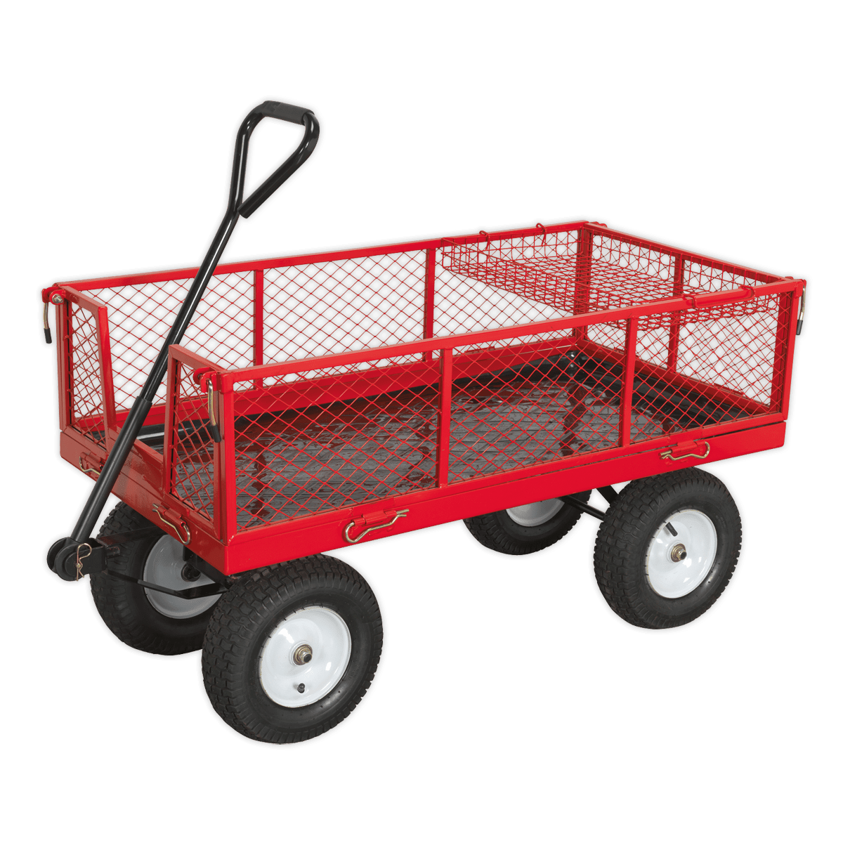 Sealey Platform Truck with Sides Pneumatic Tyres 450kg Capacity