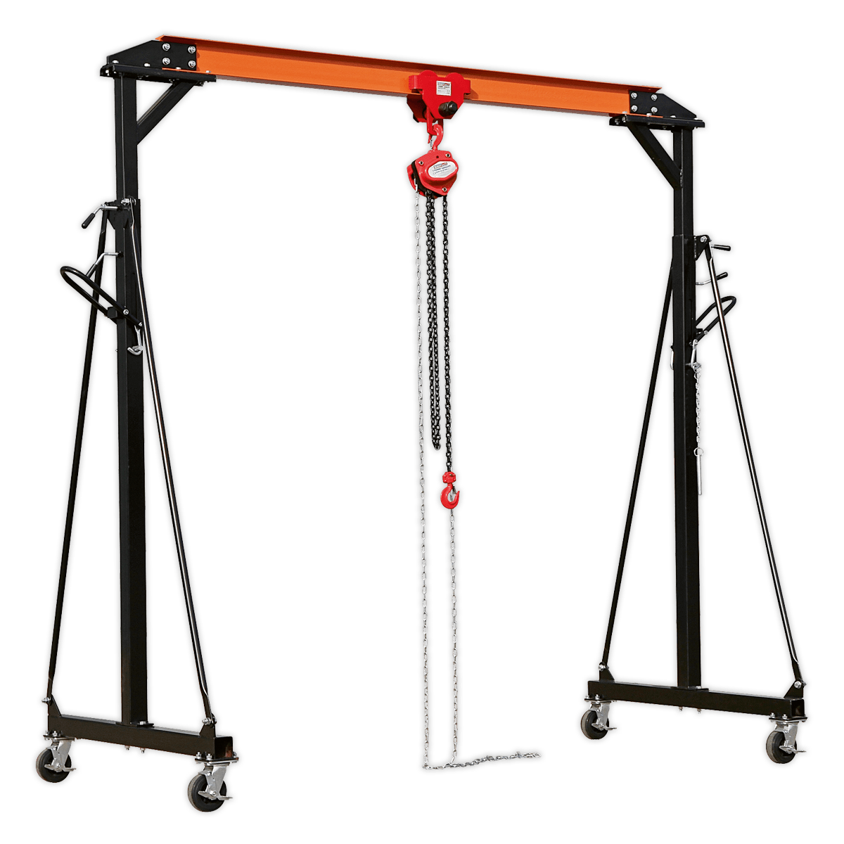 Sealey Portable Lifting Gantry Crane Adjustable 1 Tonne