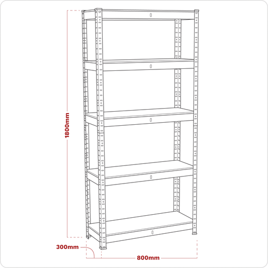 Sealey Racking Unit 5 Shelf 150kg Capacity Per Level