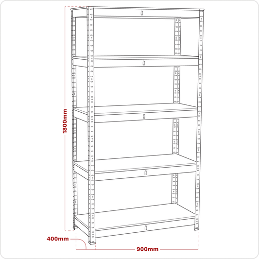 Sealey Racking Unit 5 Shelf 350kg Capacity Per Level