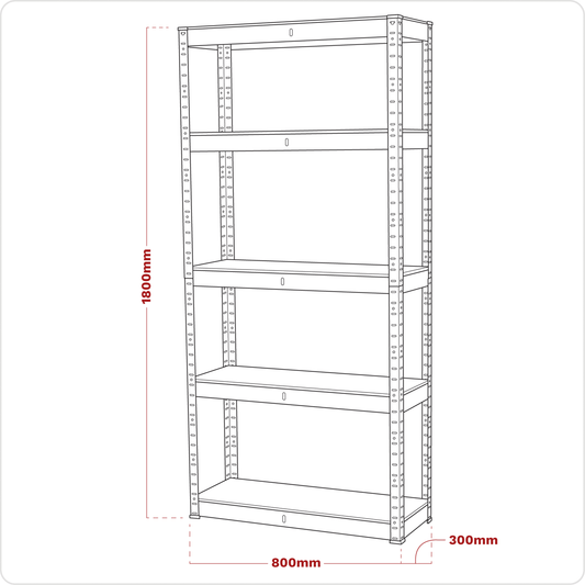 Sealey Racking Unit with 5 Shelves 150kg Capacity Per Level