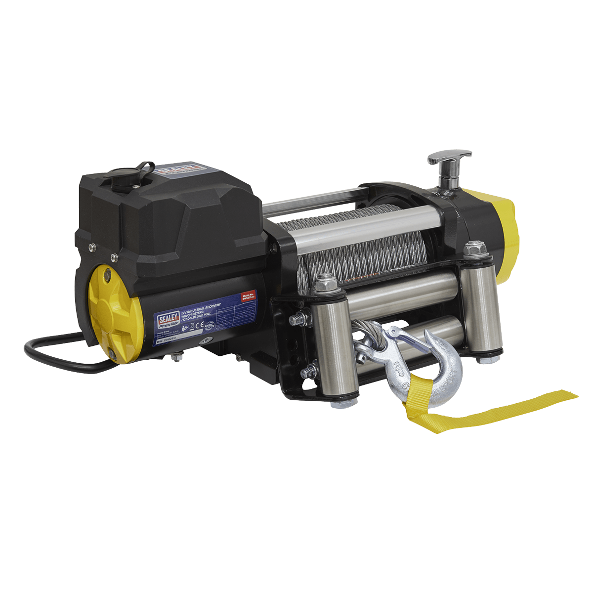 Sealey Recovery Winch 5675kg (12500lb) Line Pull 12V Industrial