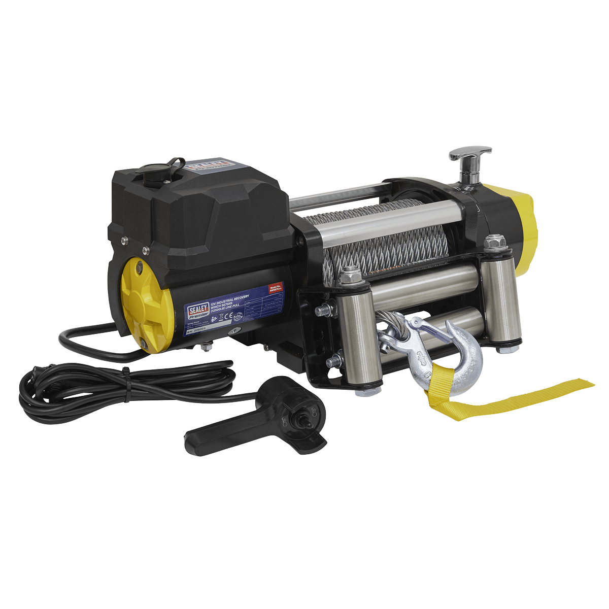 Sealey Recovery Winch 5675kg (12500lb) Line Pull 12V Industrial