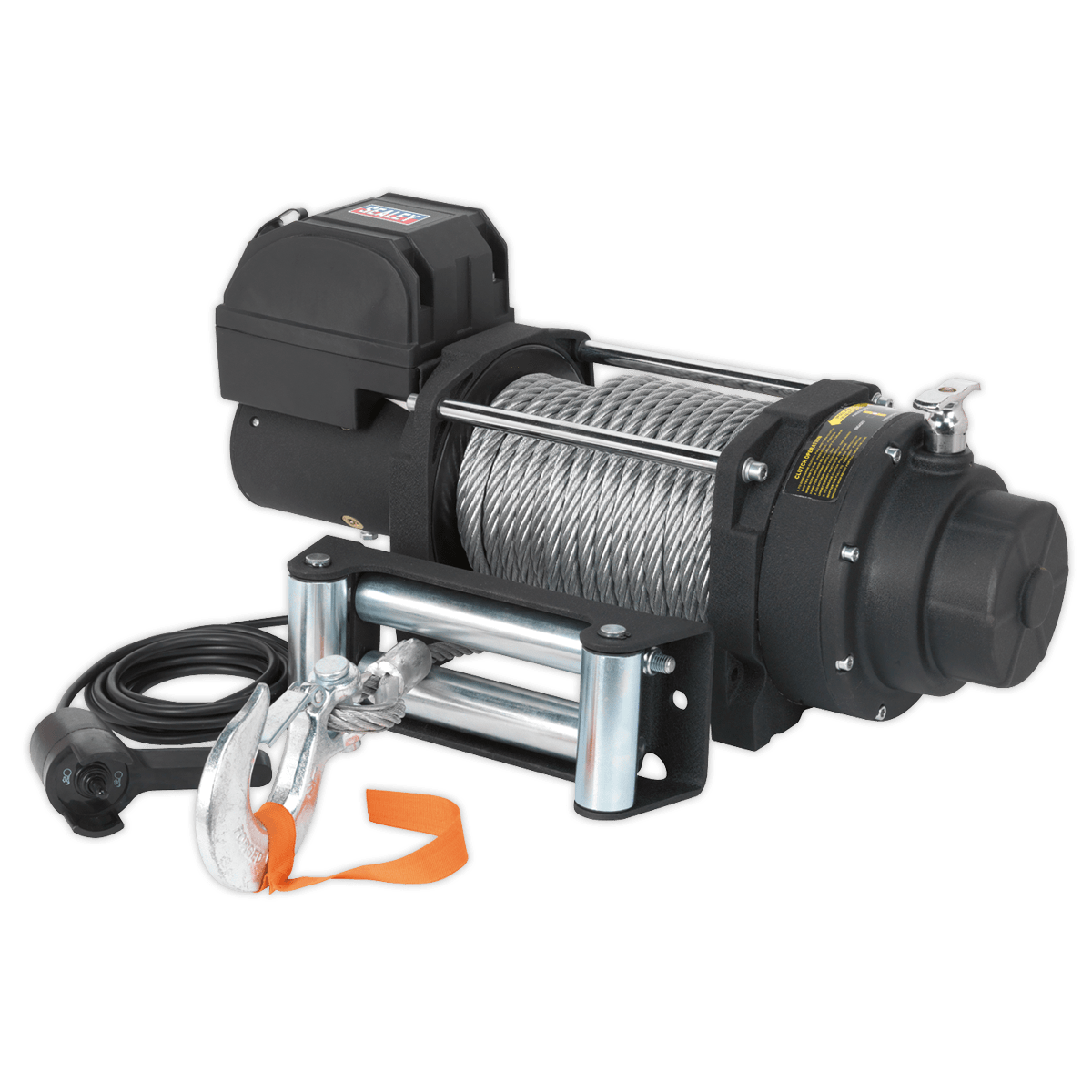 Sealey Recovery Winch 8180kg(18000lb)Line Pull 12V Industrial