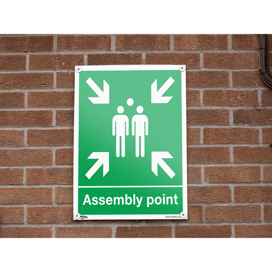 Sealey Safe Conditions Safety Sign - Assembly Point - Rigid Plastic