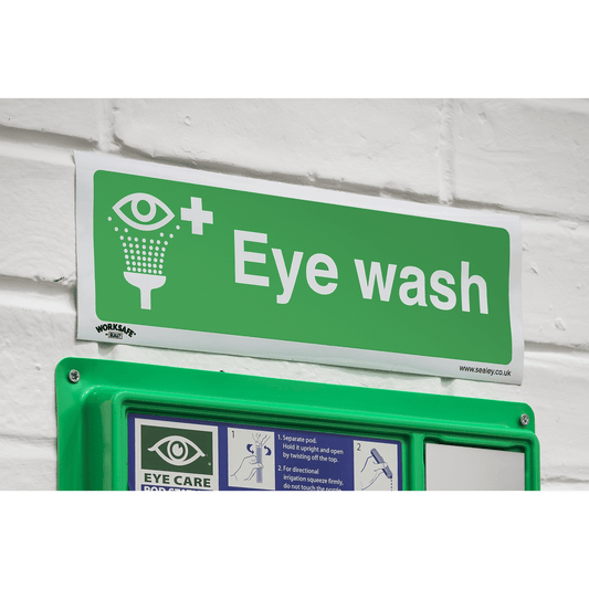 Sealey Safe Conditions Safety Sign - Eye Wash - Self-Adhesive Vinyl