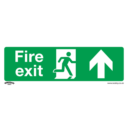 Sealey Safe Conditions Safety Sign - Fire Exit (Up) - Rigid Plastic