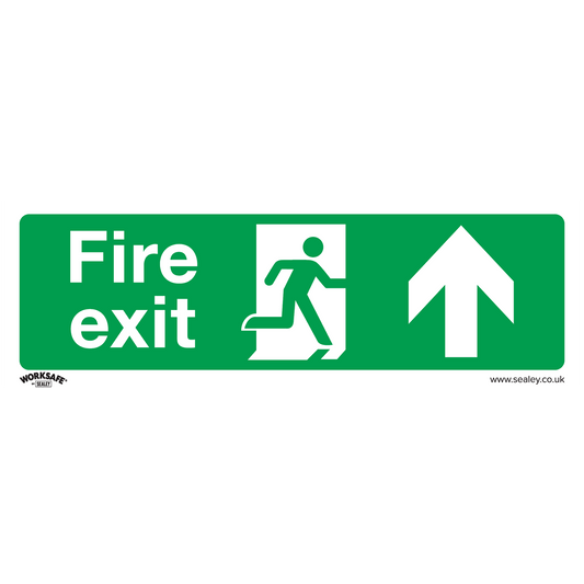 Sealey Safe Conditions Safety Sign - Fire Exit (Up) - Self-Adhesive Vinyl