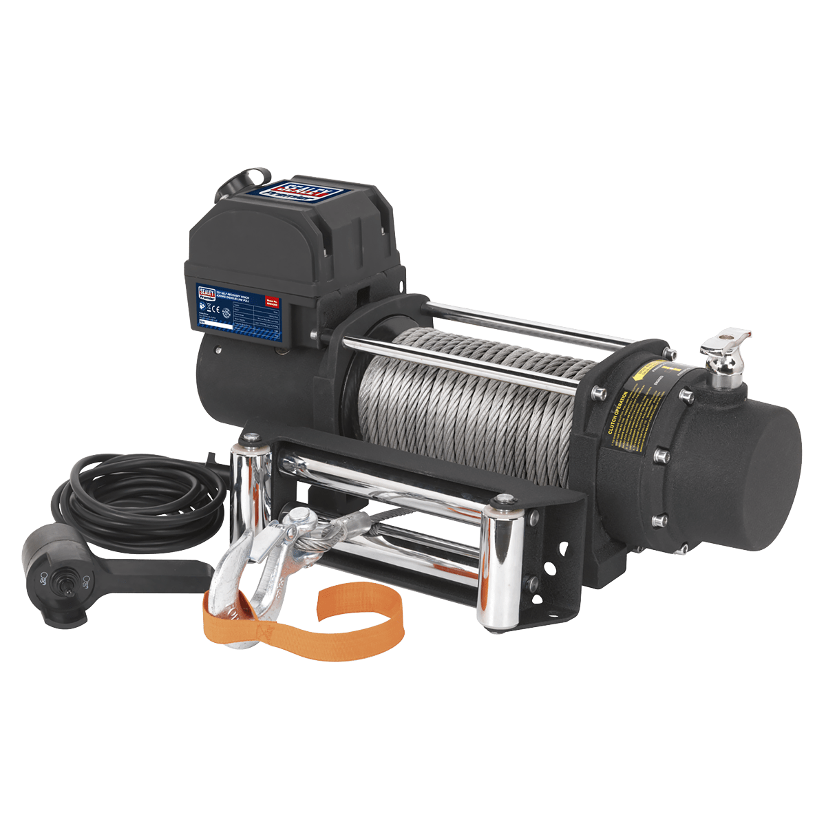 Sealey Self-Recovery Winch 4300kg (9500lb) Line Pull 12V