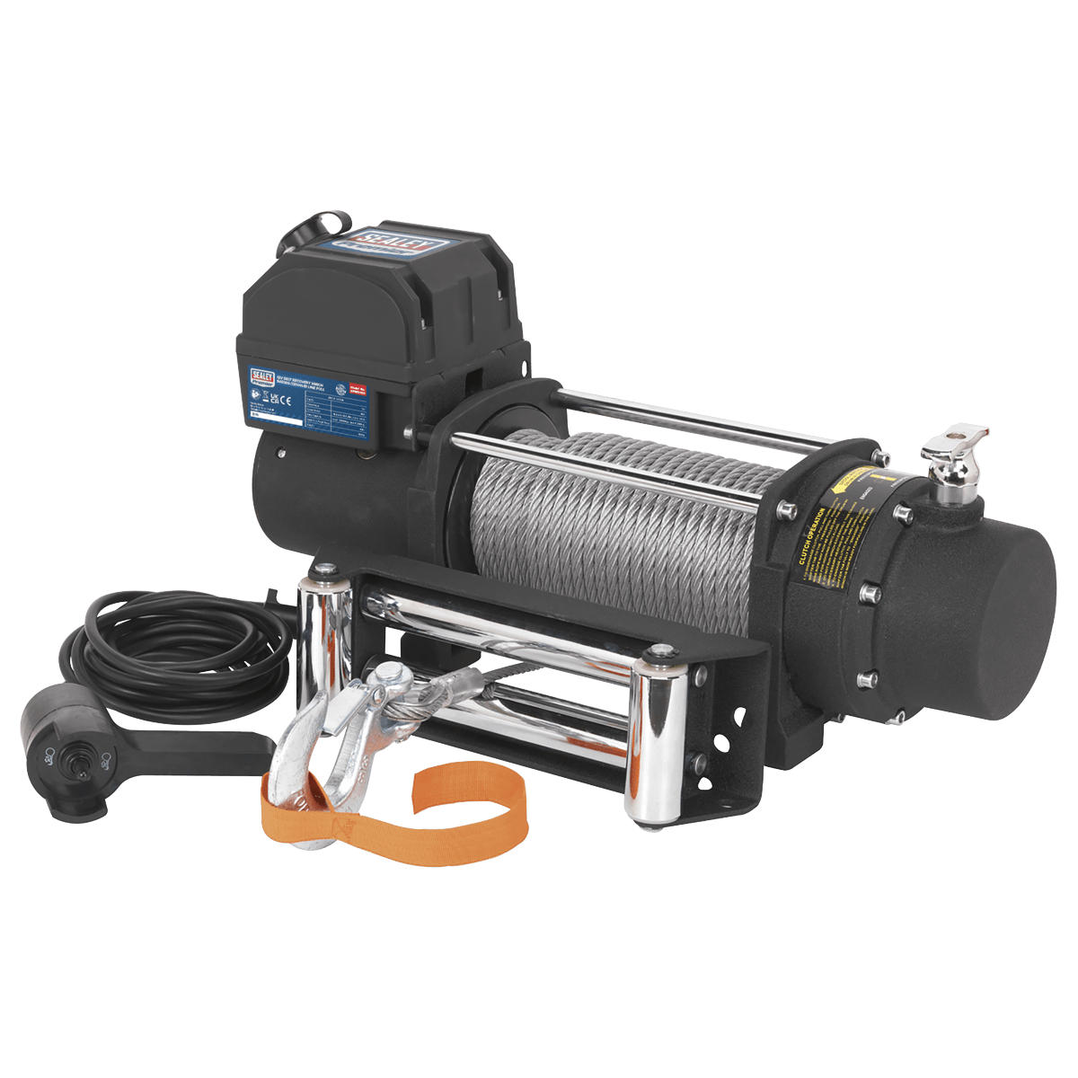 Sealey Self-Recovery Winch 5450kg (12000lb) Line Pull 12V