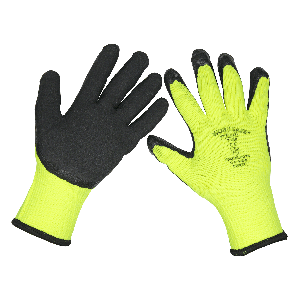Sealey Thermal Super Grip Gloves (Large) - Pack of 6 Pairs