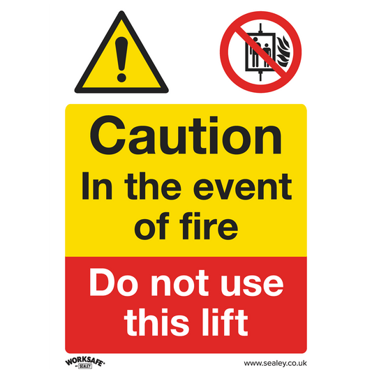 Sealey Warning Safety Sign - Caution Do Not Use Lift - Rigid Plastic