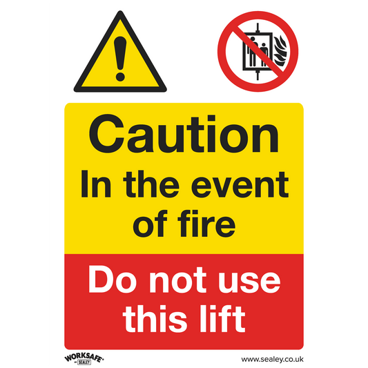 Sealey Warning Safety Sign - Caution Do Not Use Lift - Self-Adhesive Vinyl