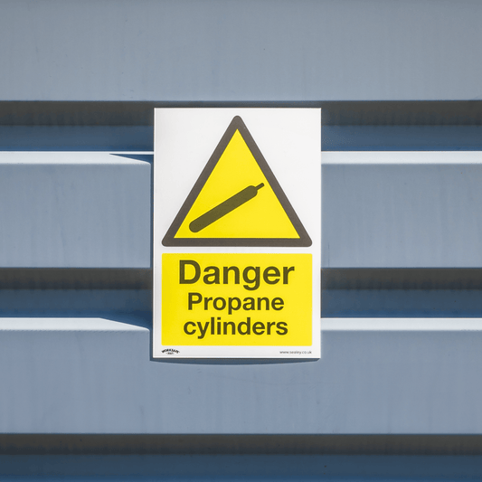 Sealey Warning Safety Sign - Danger Propane Cylinders - Rigid Plastic
