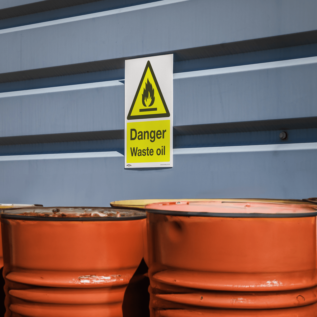 Sealey Warning Safety Sign - Danger Waste Oil - Rigid Plastic